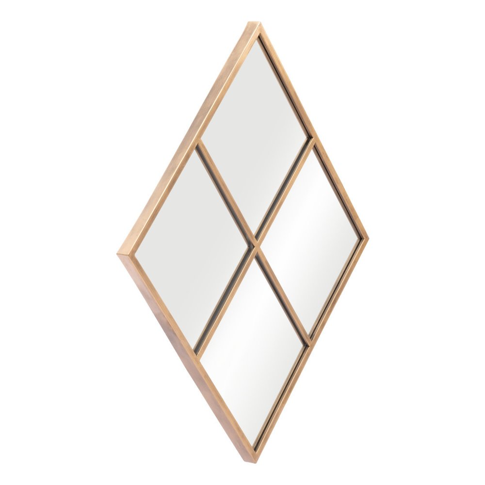 Gold Diamond Steel Framed Accent Mirror - 41-inch
