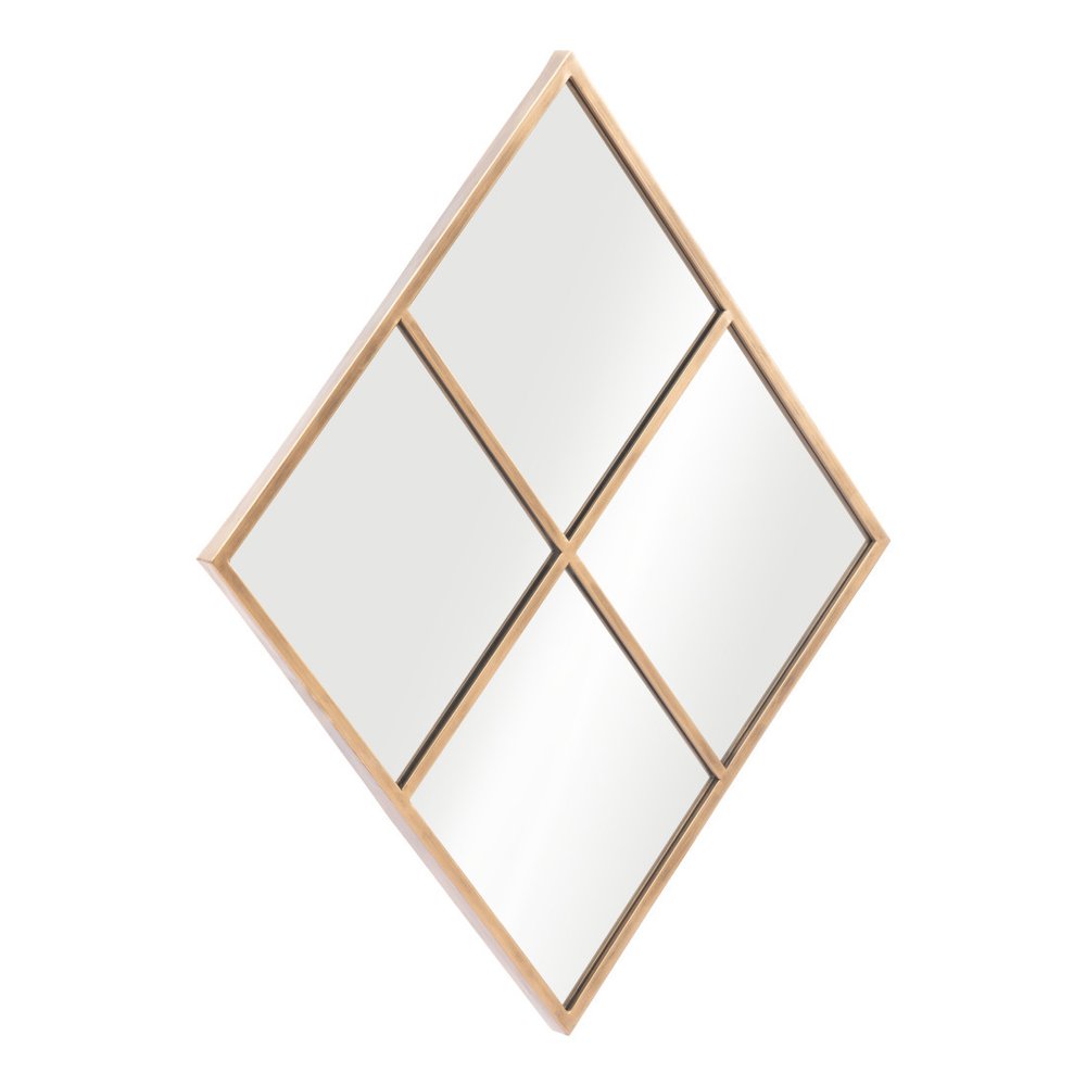 Gold Diamond Steel Framed Accent Mirror - 41-inch