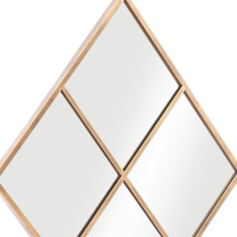 Gold Diamond Steel Framed Accent Mirror - 41-inch