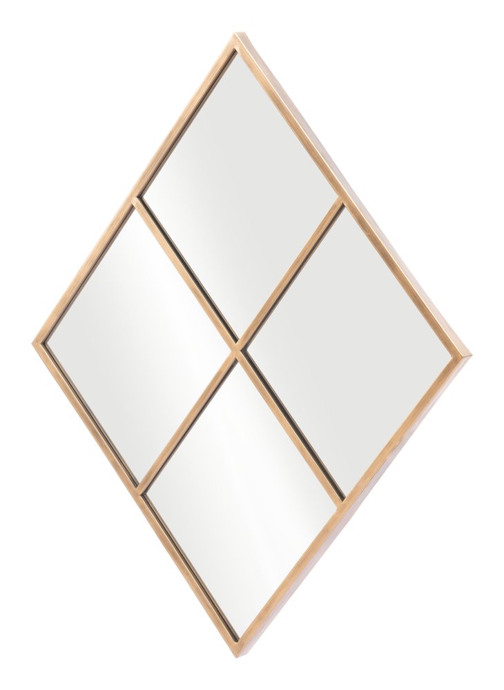 Gold Diamond Steel Framed Accent Mirror - 41-inch