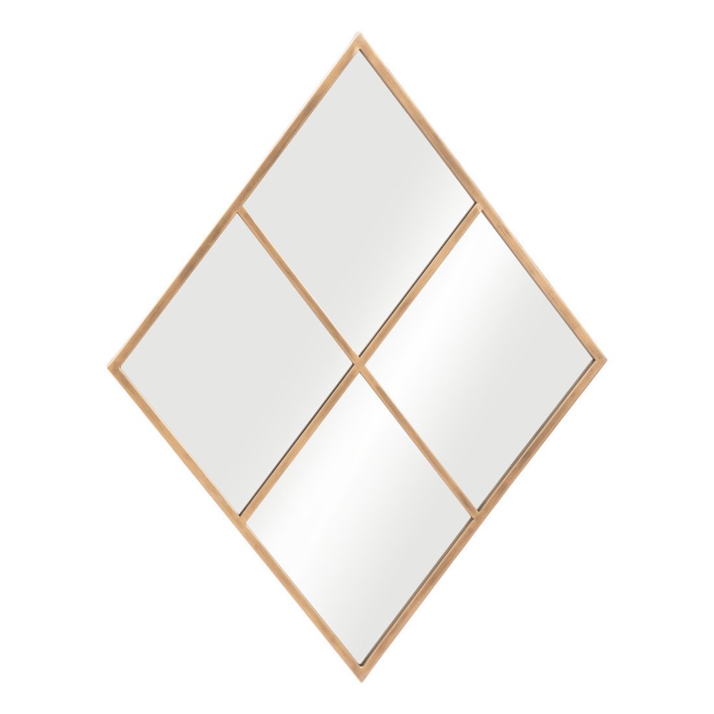 Gold Diamond Steel Framed Accent Mirror - 41-inch