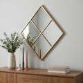 Gold Diamond Steel Framed Accent Mirror - 41-inch
