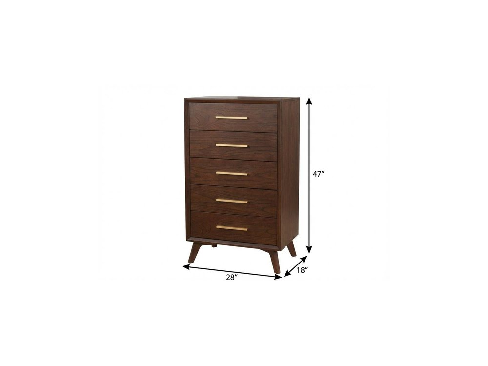 Walnut Solid Wood Seven Drawer Double Dresser - 60-inch