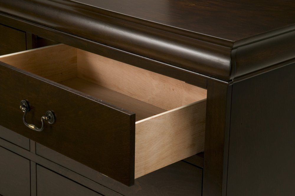 Brown Solid Wood Six Drawer Double Dresser - 60-inch