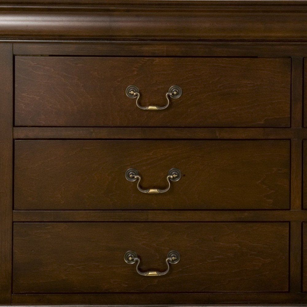 Brown Solid Wood Six Drawer Double Dresser - 60-inch