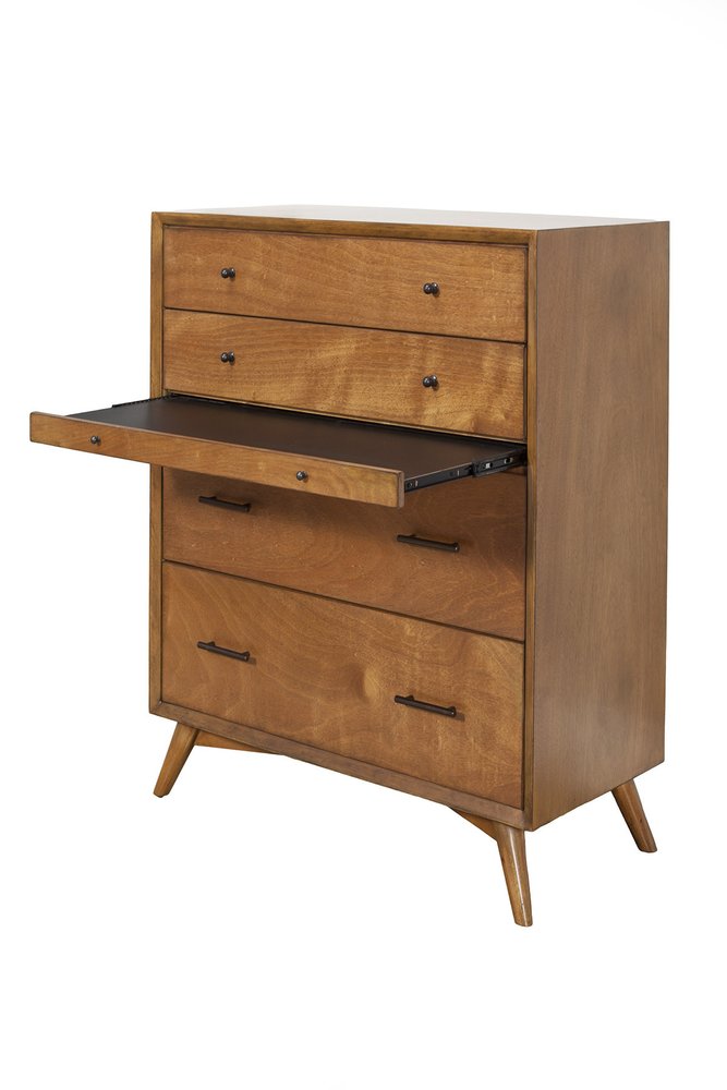 Brown Solid Wood Four Drawer Chest - 38-inch