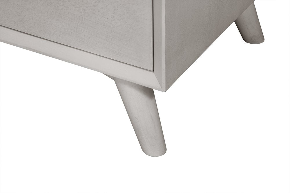 Gray Solid Wood Seven Drawer Double Dresser - 59-inch