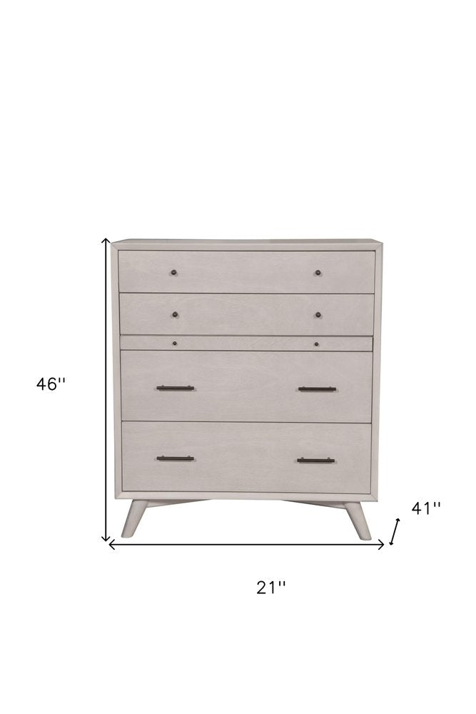 Gray Solid Wood Seven Drawer Double Dresser - 59-inch