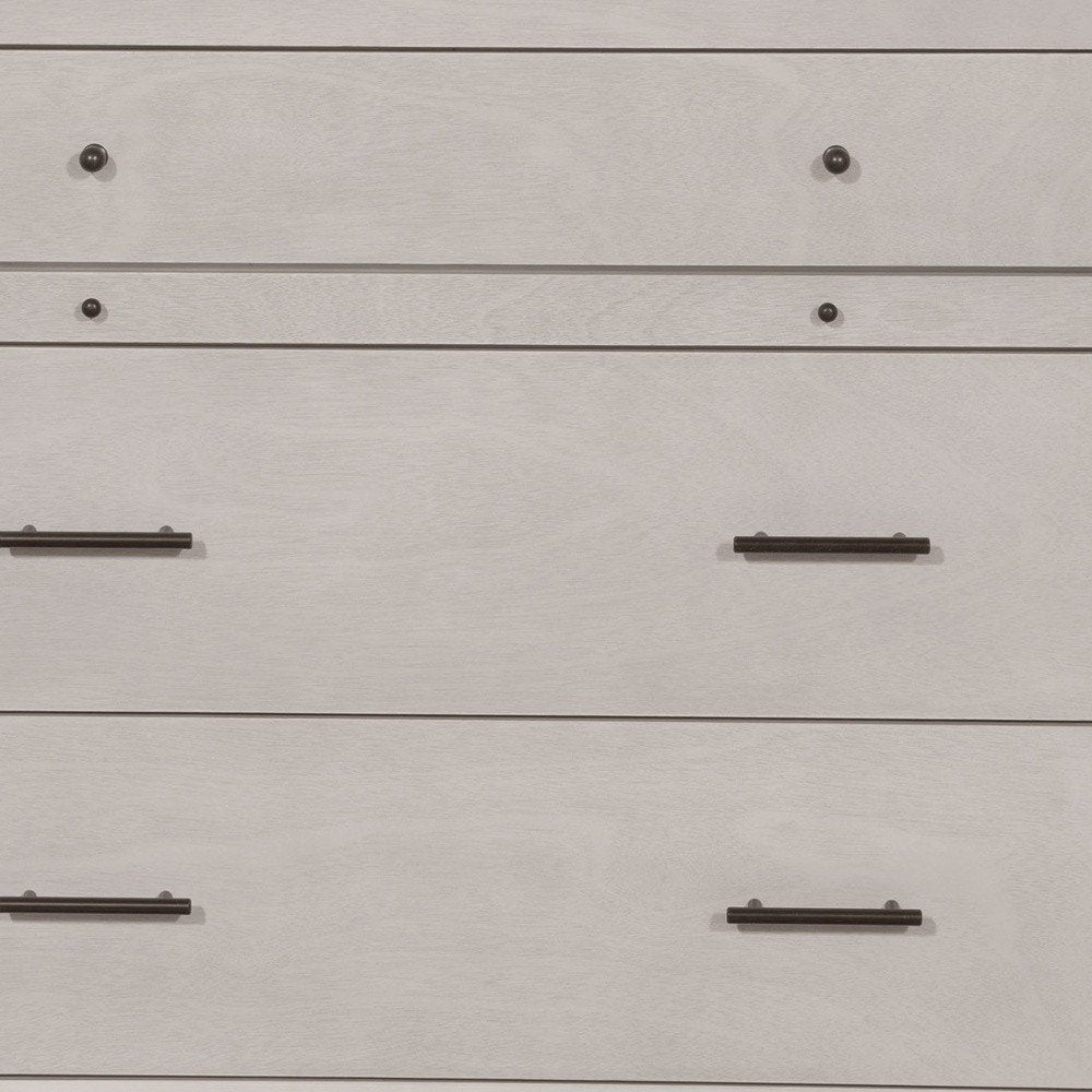 Gray Solid Wood Seven Drawer Double Dresser - 59-inch