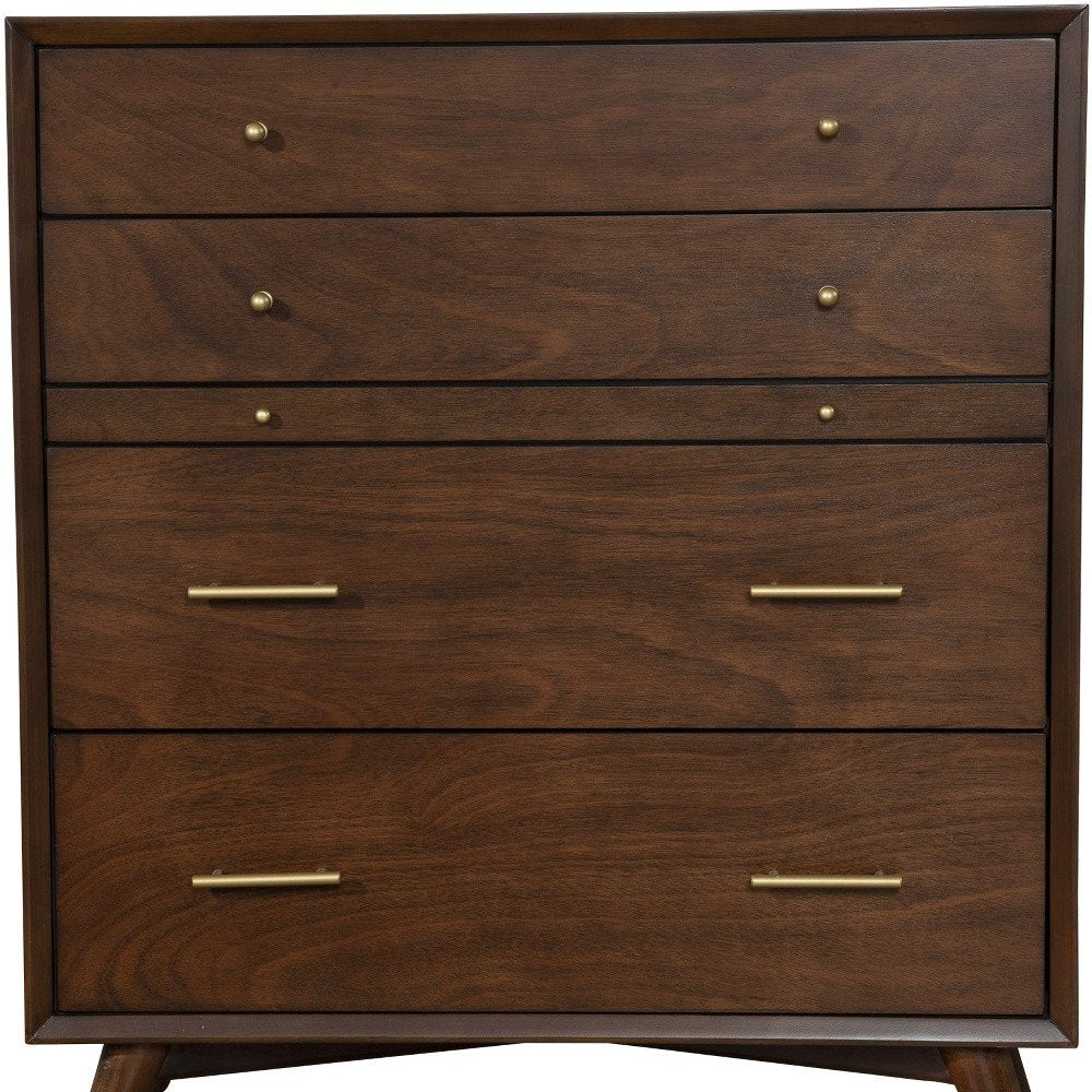 Mahogany Solid Wood Four Drawer Dresser - 38-inch