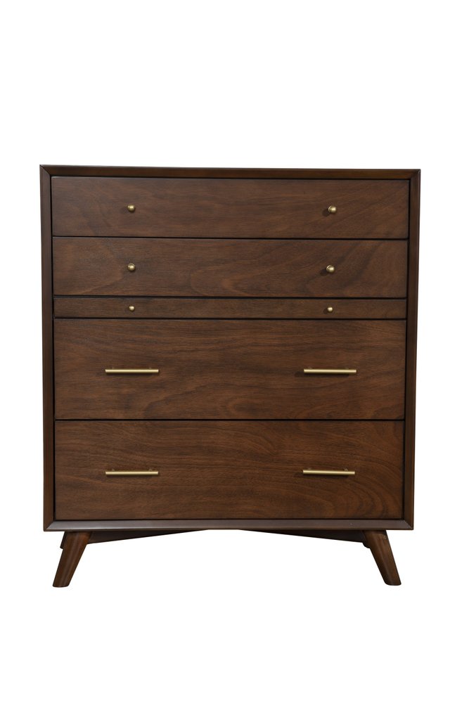 Mahogany Solid Wood Four Drawer Dresser - 38-inch