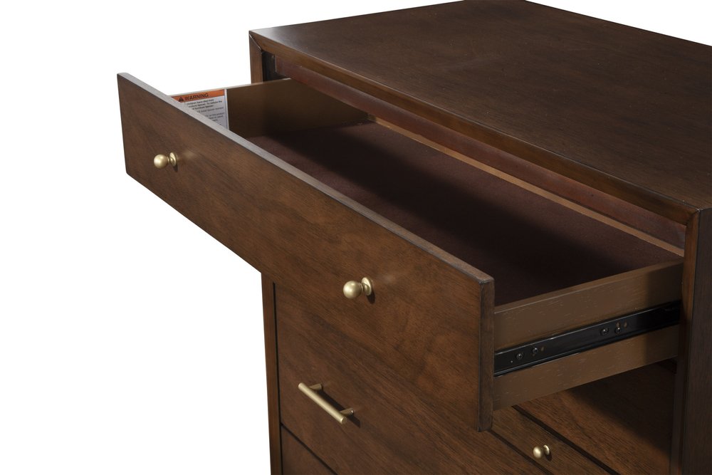 Mahogany Solid Wood Four Drawer Dresser - 38-inch