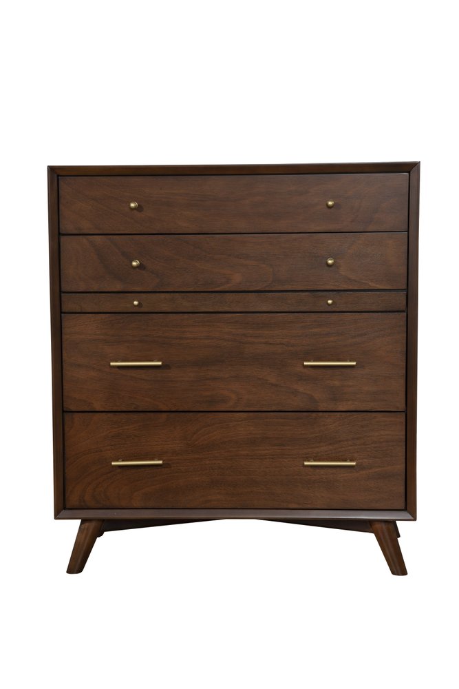 Mahogany Solid Wood Four Drawer Dresser - 38-inch