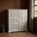 White Solid Wood Three Drawer Gentlemans Chest - 55-inch