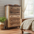 Brown Solid Wood Five Drawer Chest - 36-inch
