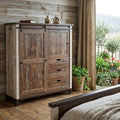 Brown Solid Wood Three Drawer Gentlemans Chest - 55-inch