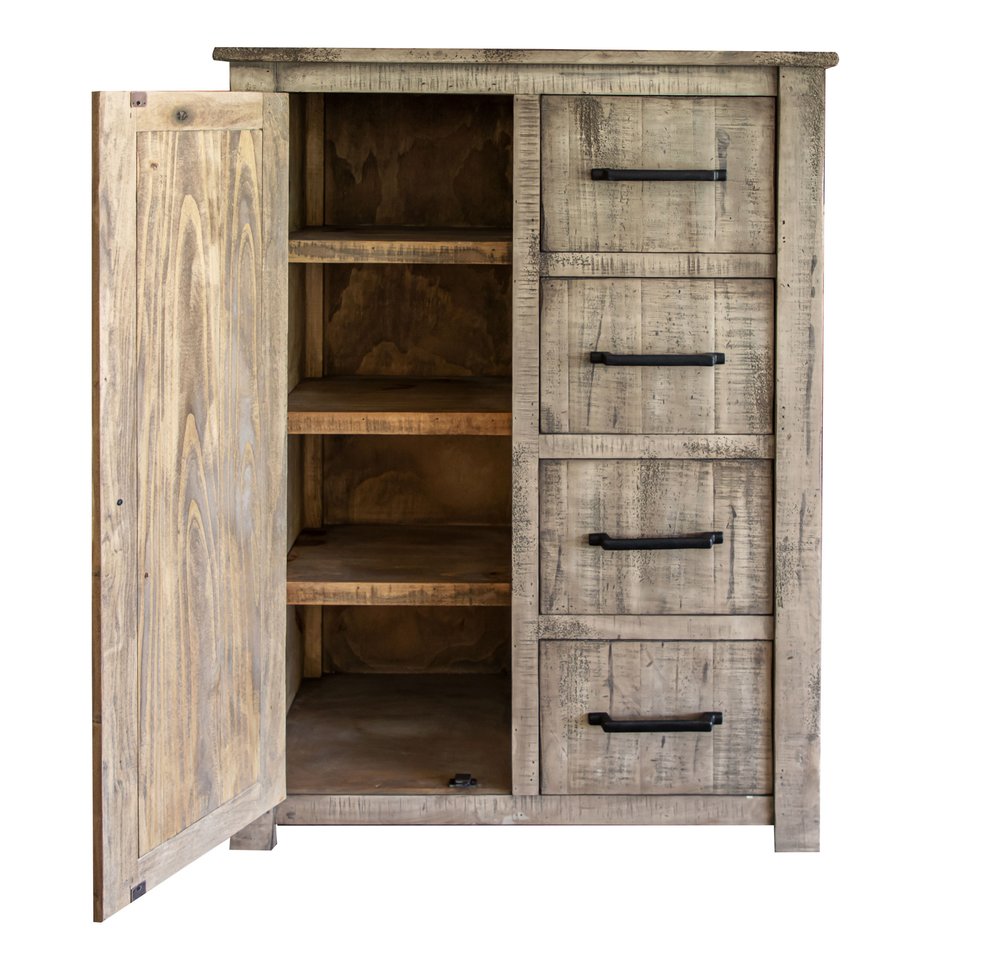 Brown Solid Wood Six Drawer Double Dresser - 62-inch