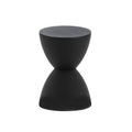 Black Heavy Duty Plastic Round End Table - 17-inch