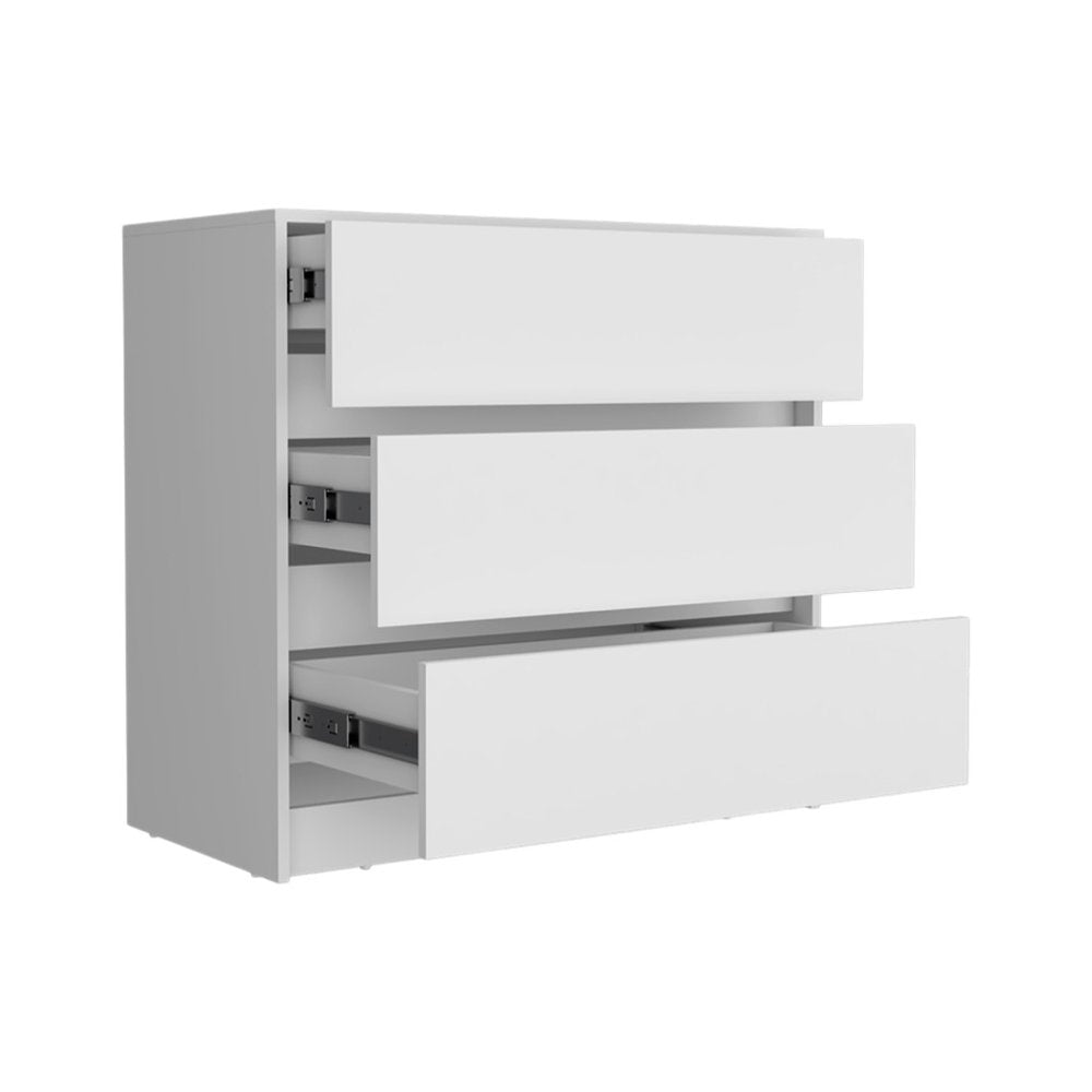 White Three Drawer Dresser - 33-inch