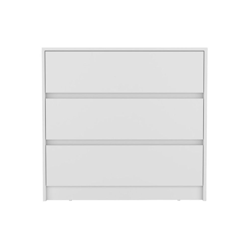 White Three Drawer Dresser - 33-inch