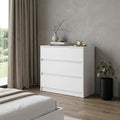 White Three Drawer Dresser - 33-inch