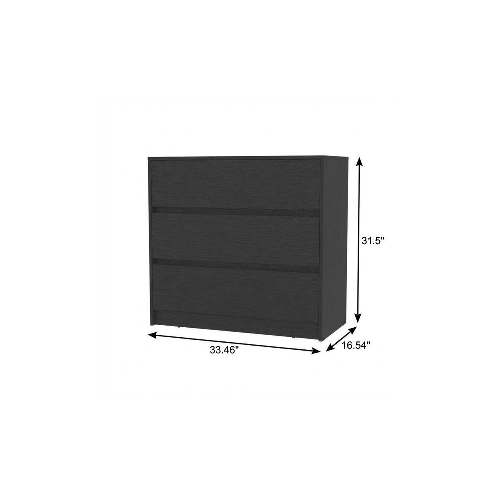 White Three Drawer Dresser - 33-inch