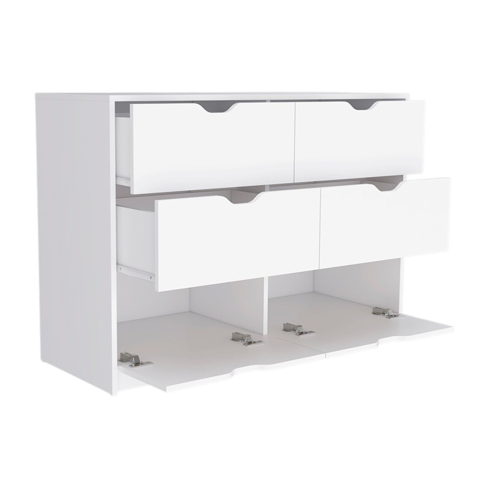 White Four Drawer Dresser - 42-inch