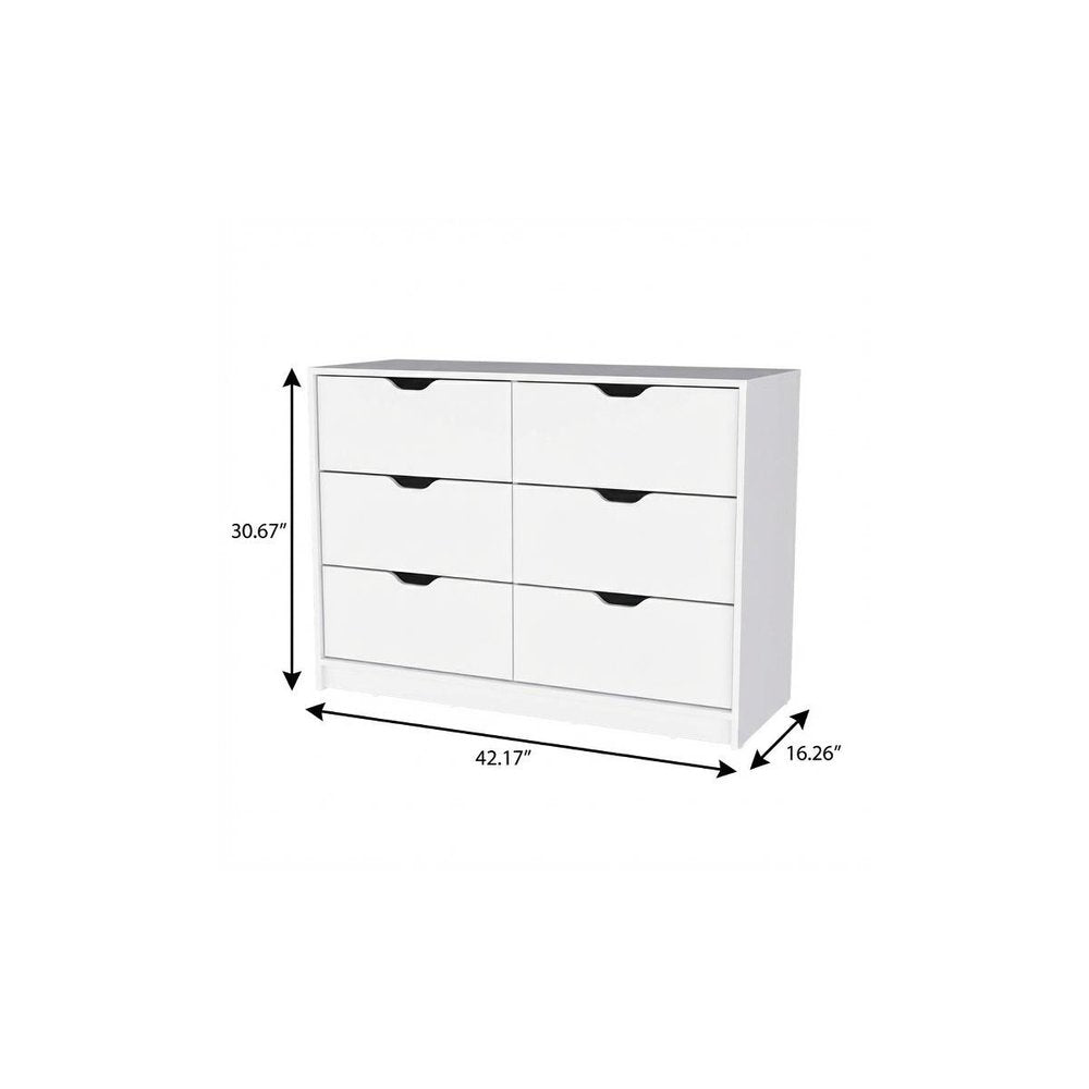 White Four Drawer Dresser - 42-inch