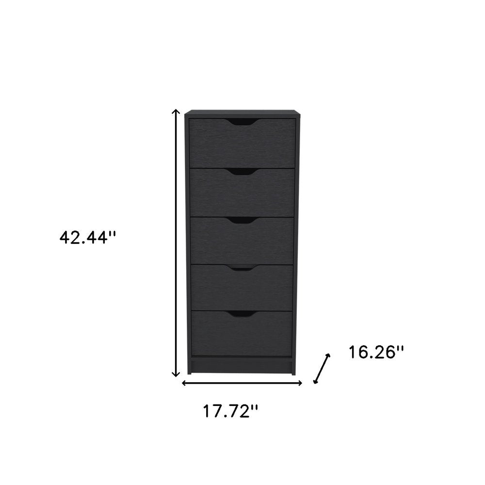 White Five Drawer Standard Chest - 18-inch