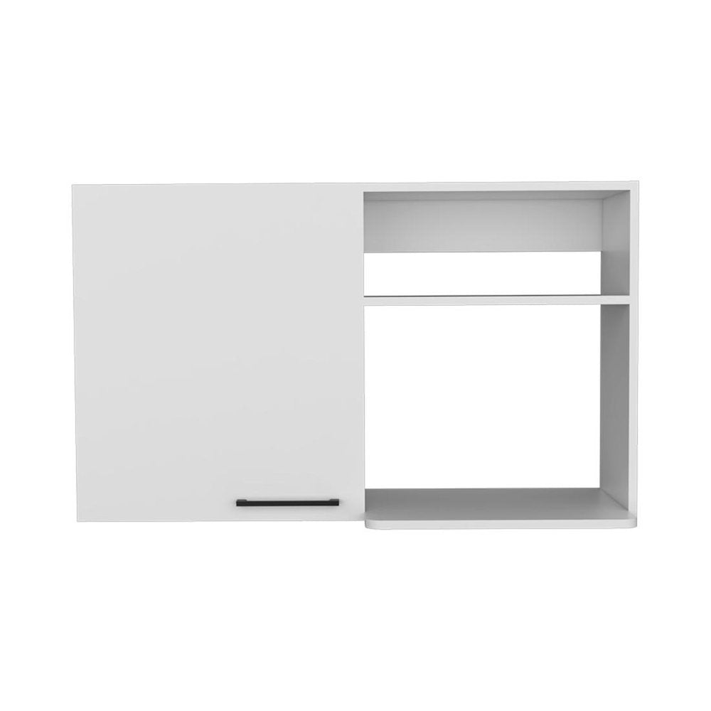 White Wood Wall Mounted Accent Cabinet with Single Door - 39-inch
