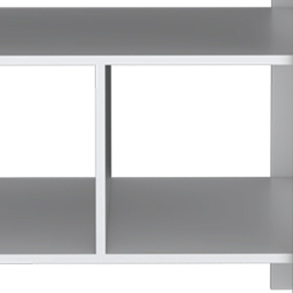 Natural and White Wood Kitchen Island with Storage - 35-inch