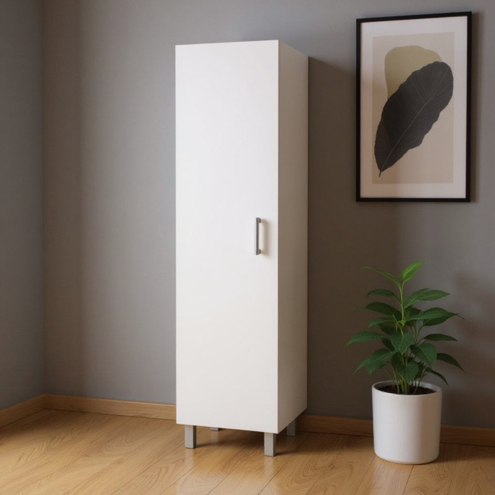 White Wood Pantry or Storage Closet - 71-inch
