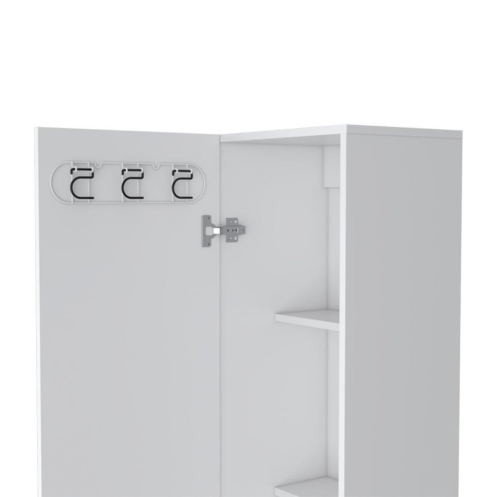 White Wood Pantry or Storage Closet - 71-inch