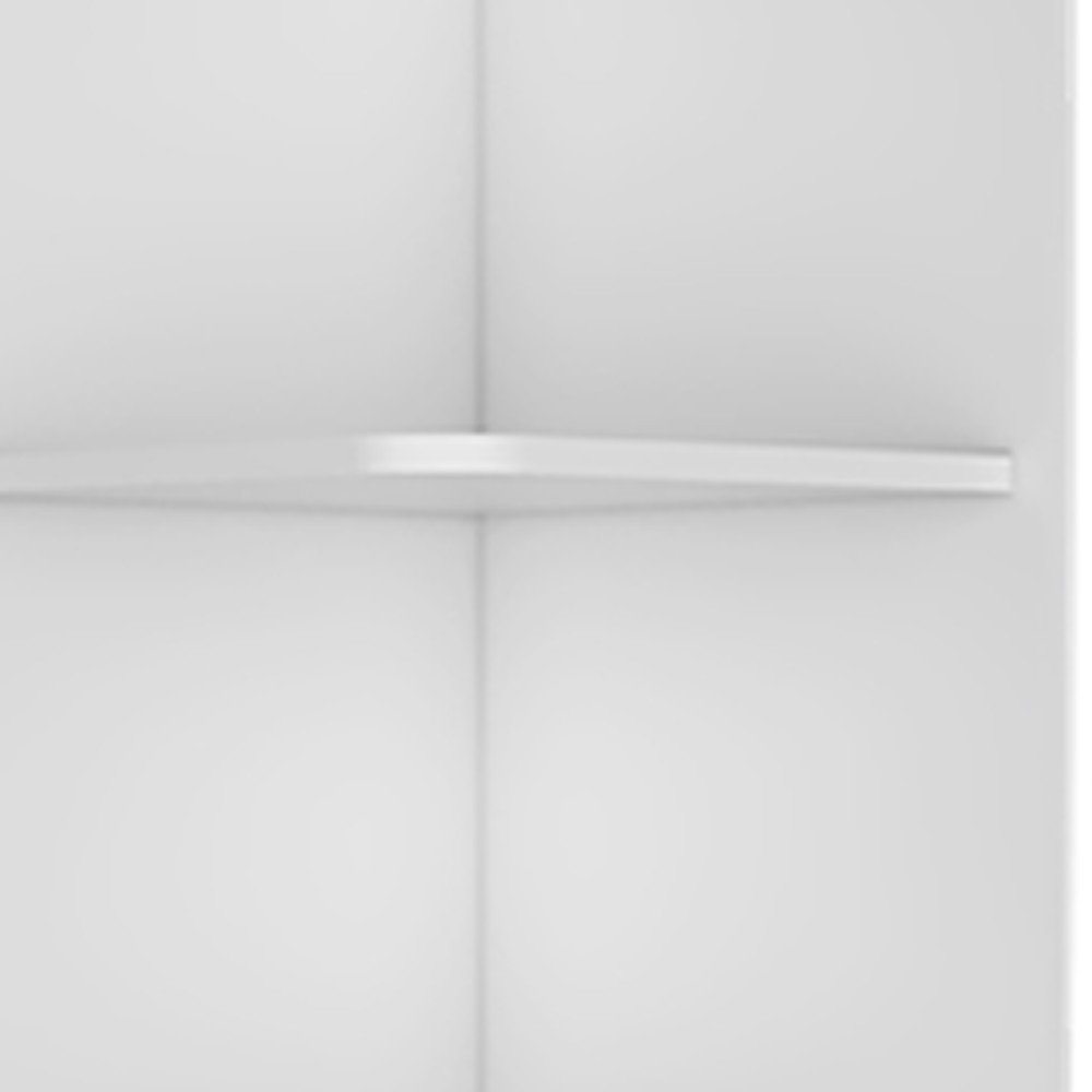 White Wood Corner Utility Cabinet with Two Doors - 62-inch
