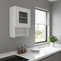White Wall Mounted Accent Cabinet with One Shelf - 20-inch