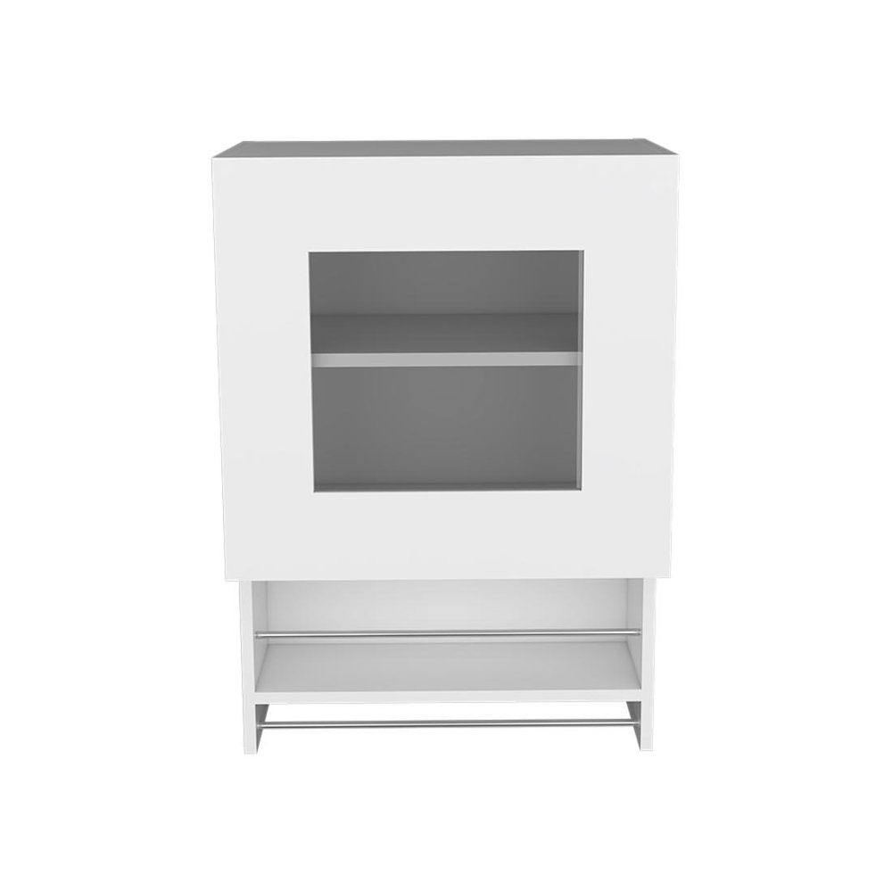 White Wall Mounted Accent Cabinet with One Shelf - 20-inch