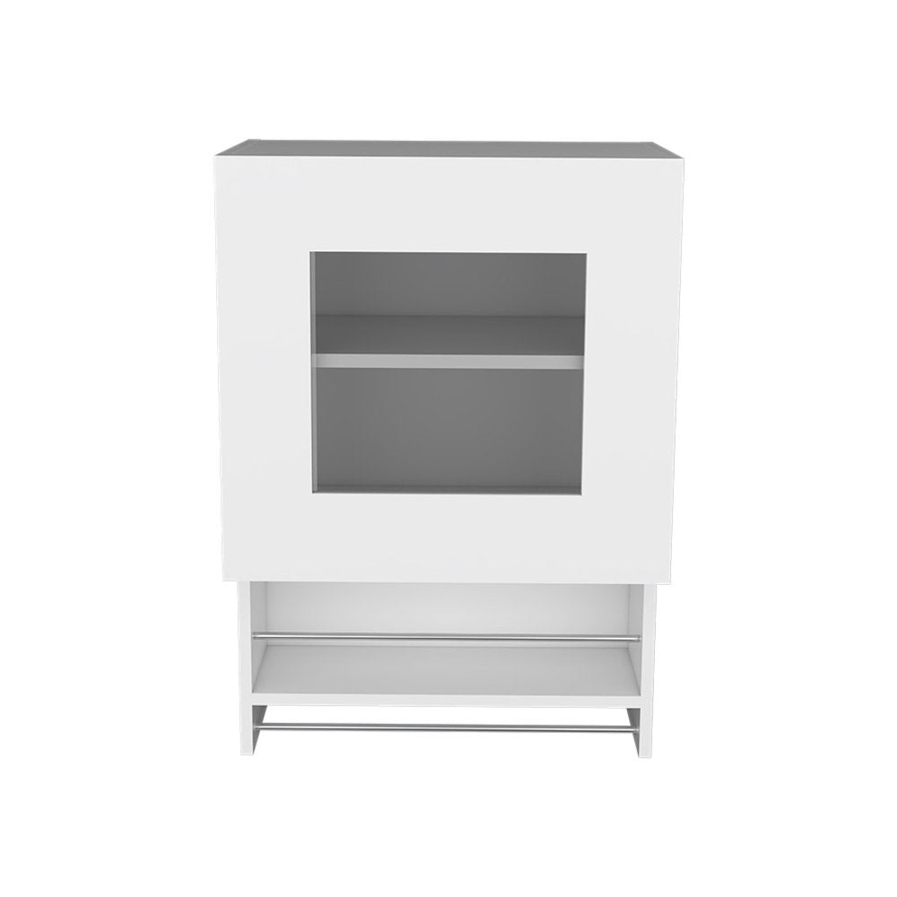 White Wall Mounted Accent Cabinet with One Shelf - 20-inch