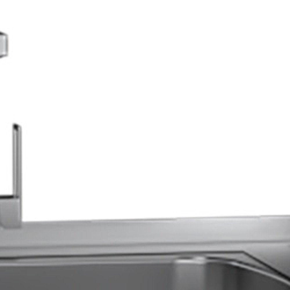 White Stainless Steel and Wood Utility Cabinet with Sink - 24 X 39-inch