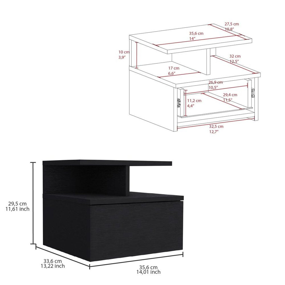 Two Piece Black Bedroom Set