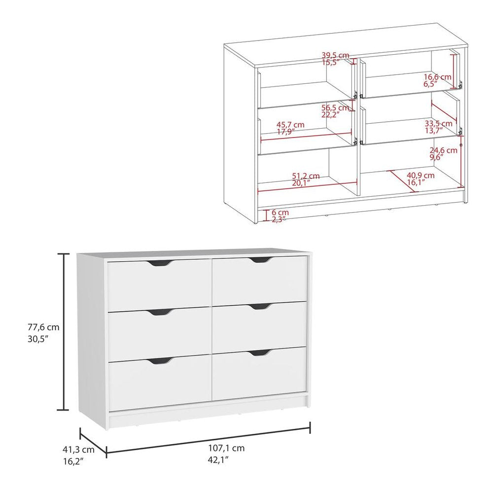 Two Piece White Bedroom Set