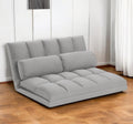 Gray Futon Convertible Sleeper Loveseat and Toss Pillows - 45-inch
