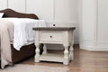 Ivory Solid Wood One Drawer Nightstand - 27-inch