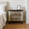 Brown Two Drawer Nightstand - 27-inch