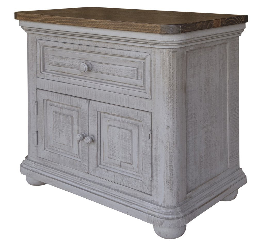 Gray One Drawer Nightstand - 27-inch