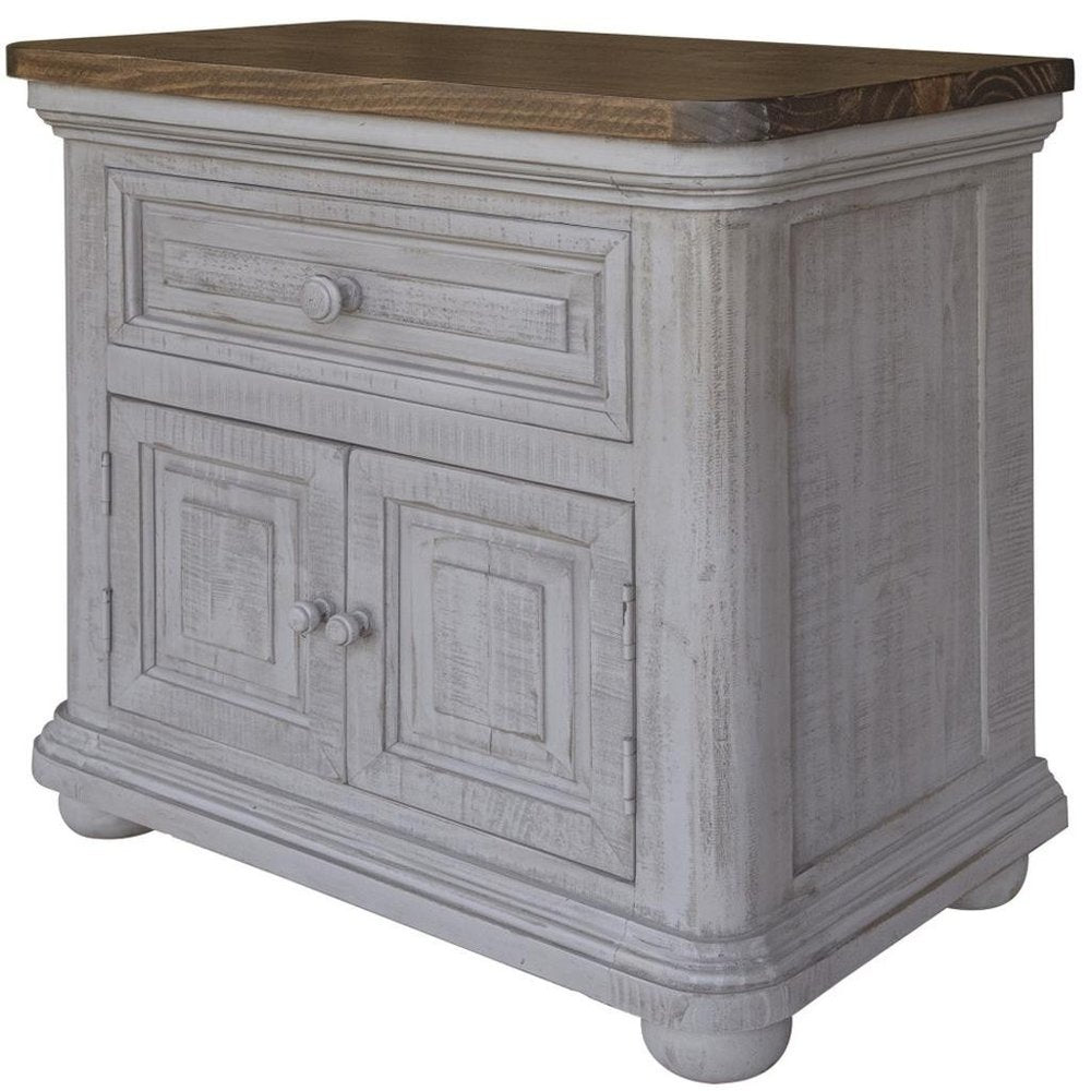 Gray One Drawer Nightstand - 27-inch