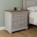 Gray One Drawer Nightstand - 27-inch