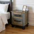 Brown Two Drawer Nightstand - 27-inch