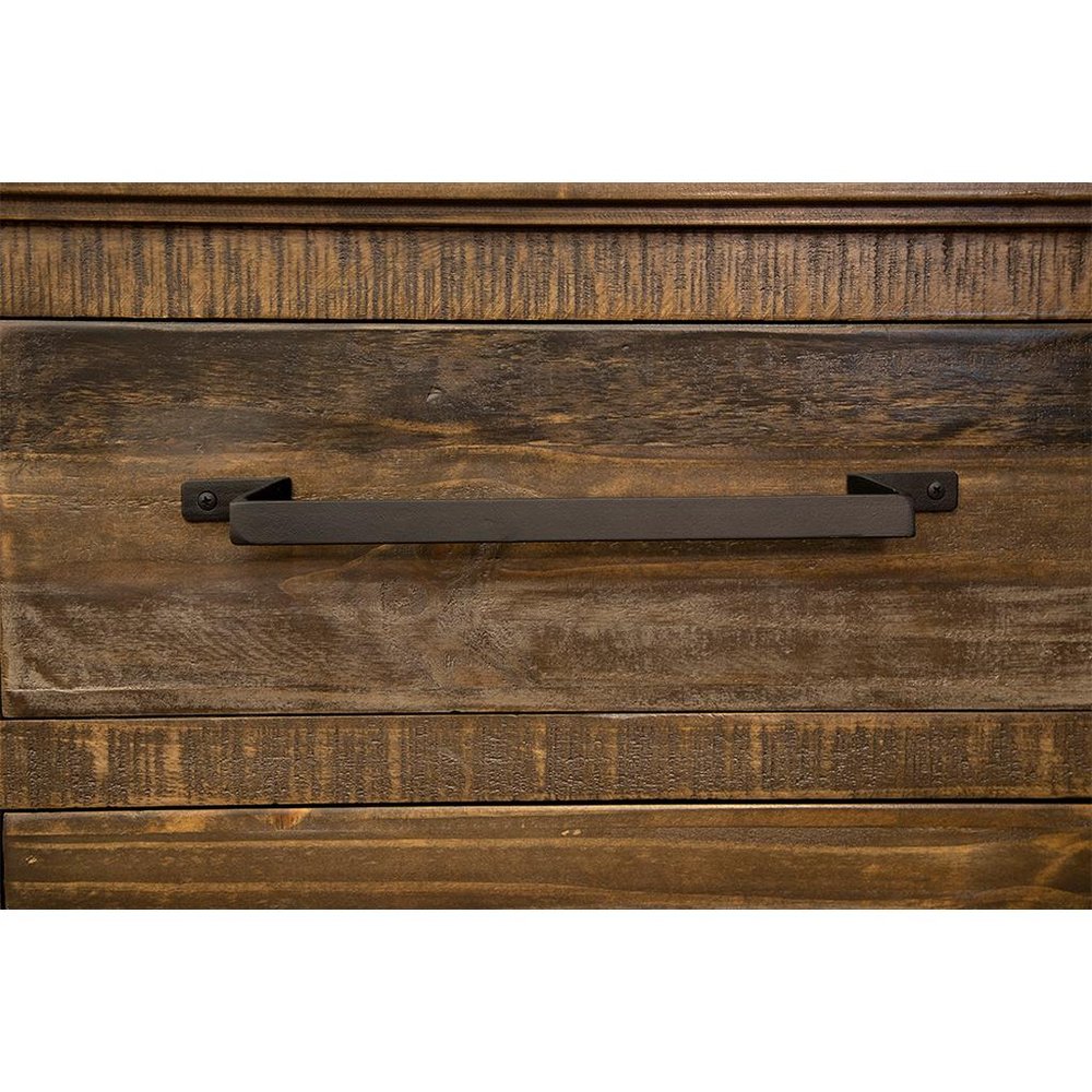 Brown Solid and Manufactured Wood Distressed Buffet Table - 60-inch