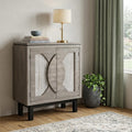 Gray Solid and Manufactured Wood Distressed Buffet Table - 32-inch
