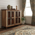 Brown Solid and Manufactured Wood Distressed Buffet Table - 49-inch
